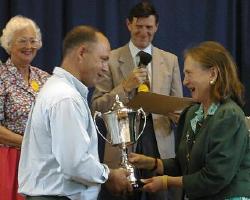 Stan accepting the Trophy