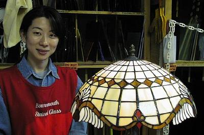 Kunie's Tiffany Lampshade completed