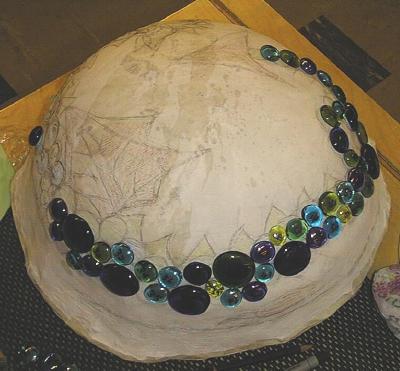 Heidi's Dragon Lampshade - other side