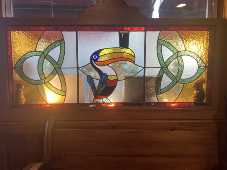 Stained Glass Toucan Guinness Window The Chieftain Tenerife