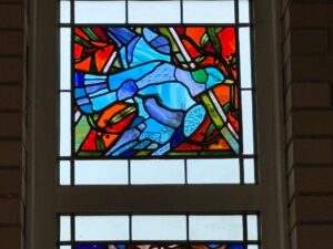 Hospice chapel window dove panel northampton