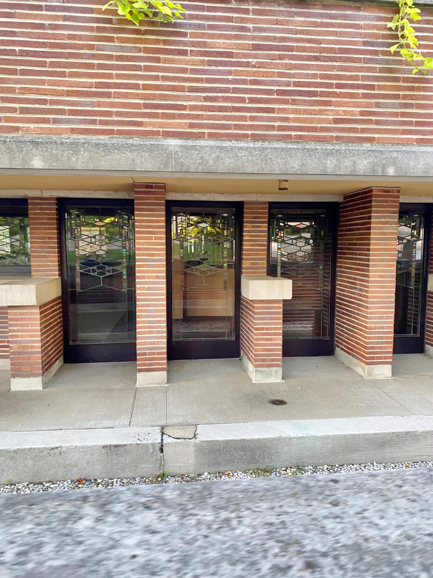 Leaded glass windows at the Frederick C. Robie House, Chicago