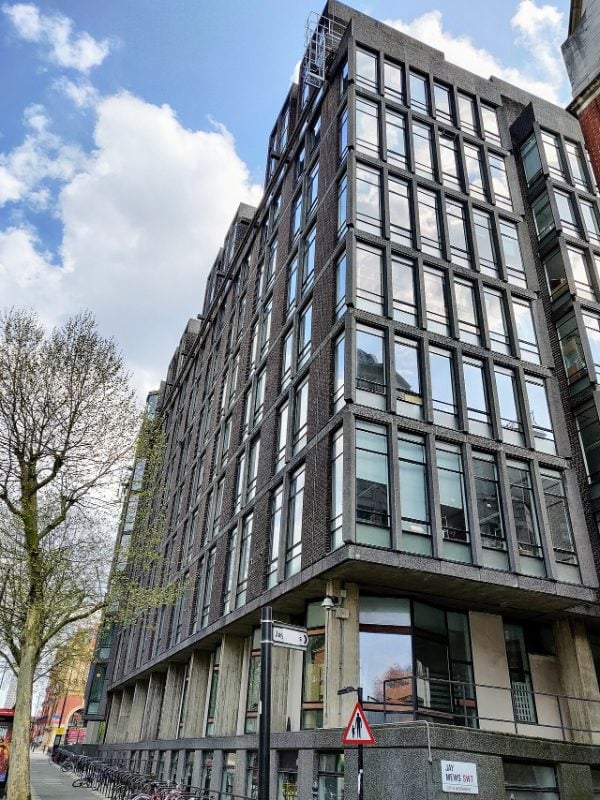 Front of the Darwin Building at the Royal College of Art, Kensington Gore, London