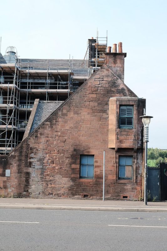 Scotland Street School in Glasgow with its twin stair towers, designed by Charles Rennie Mackintosh