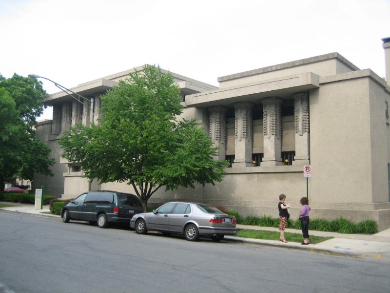 Unity Temple, Oak Park, Illinois, designed by Frank Lloyd Wright